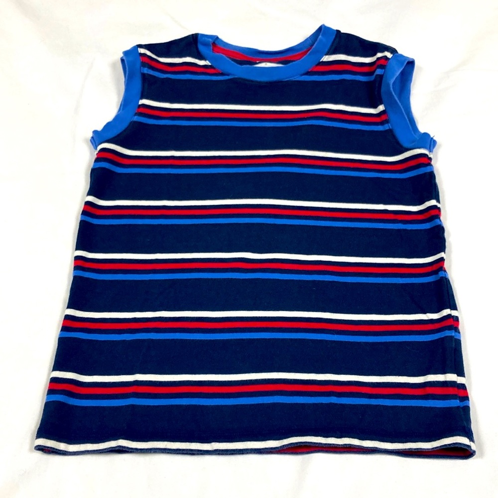 Gymboree boys red, white, and blue striped sleeveless tank top size 8.